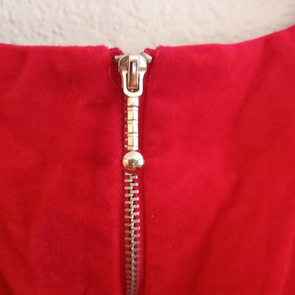 American Girl Tis The Season Red Velvet Satin Tulle Pleated Holiday Party Dress - Picture 3 of 5